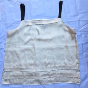 apostrophe Elegant Cream Silk Women's Top Sz L